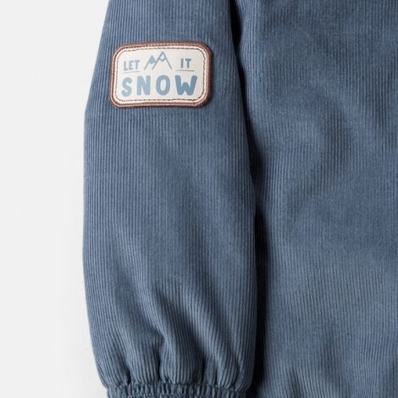 NWT Carter's Blue Corduroy Jacket with Playful Patches - Picture 4 of 5